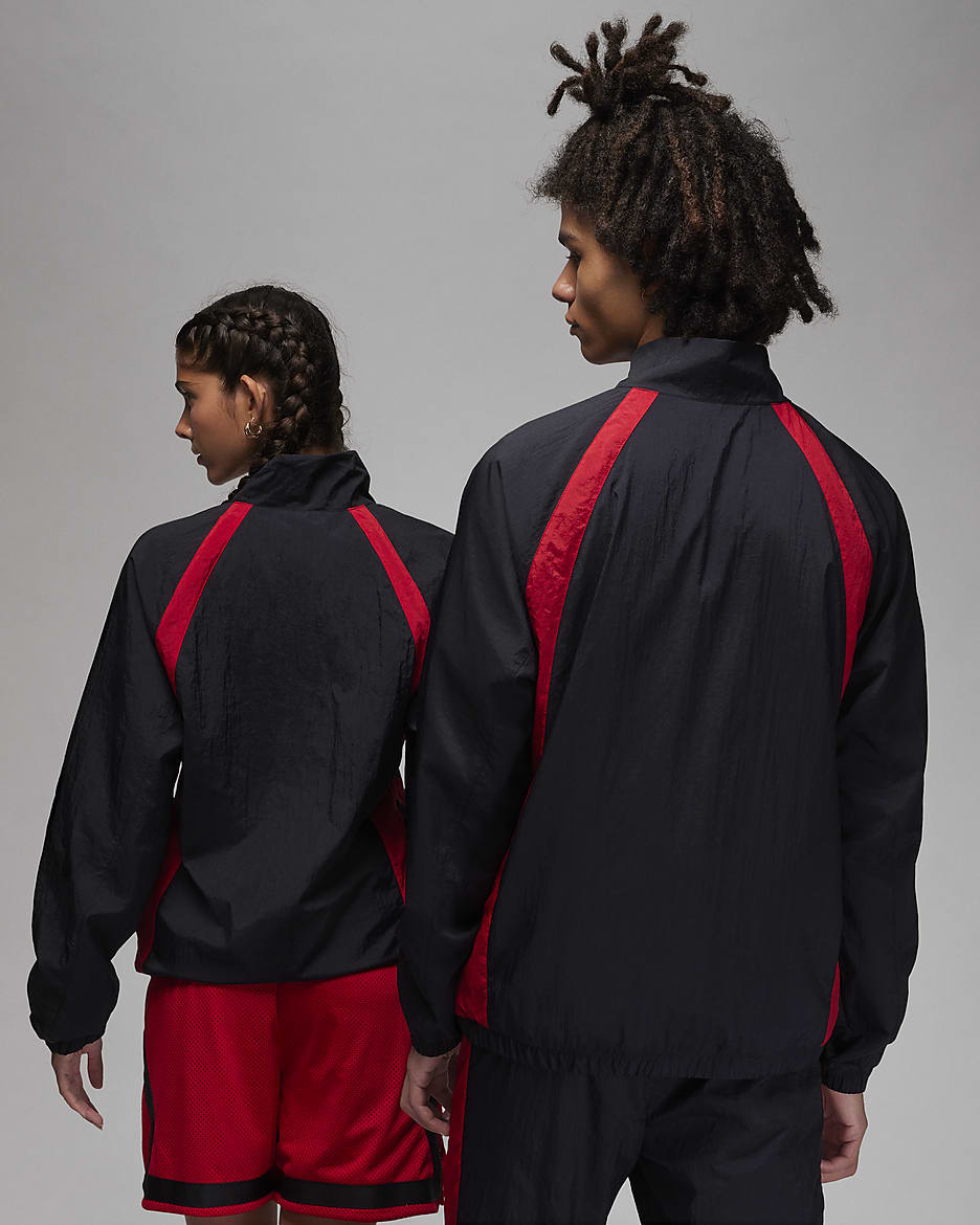 Jordan black and red jacket sales